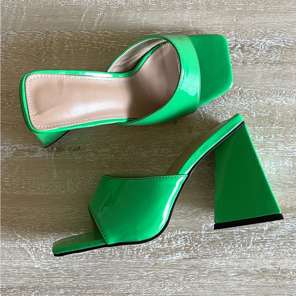 Green Chunky Heel
